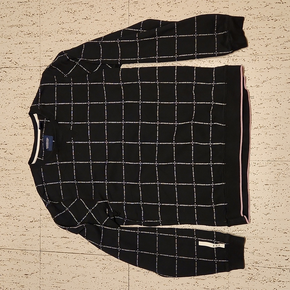 Scotch And Soda Pullover Crewneck Sweater Black, White & Pink